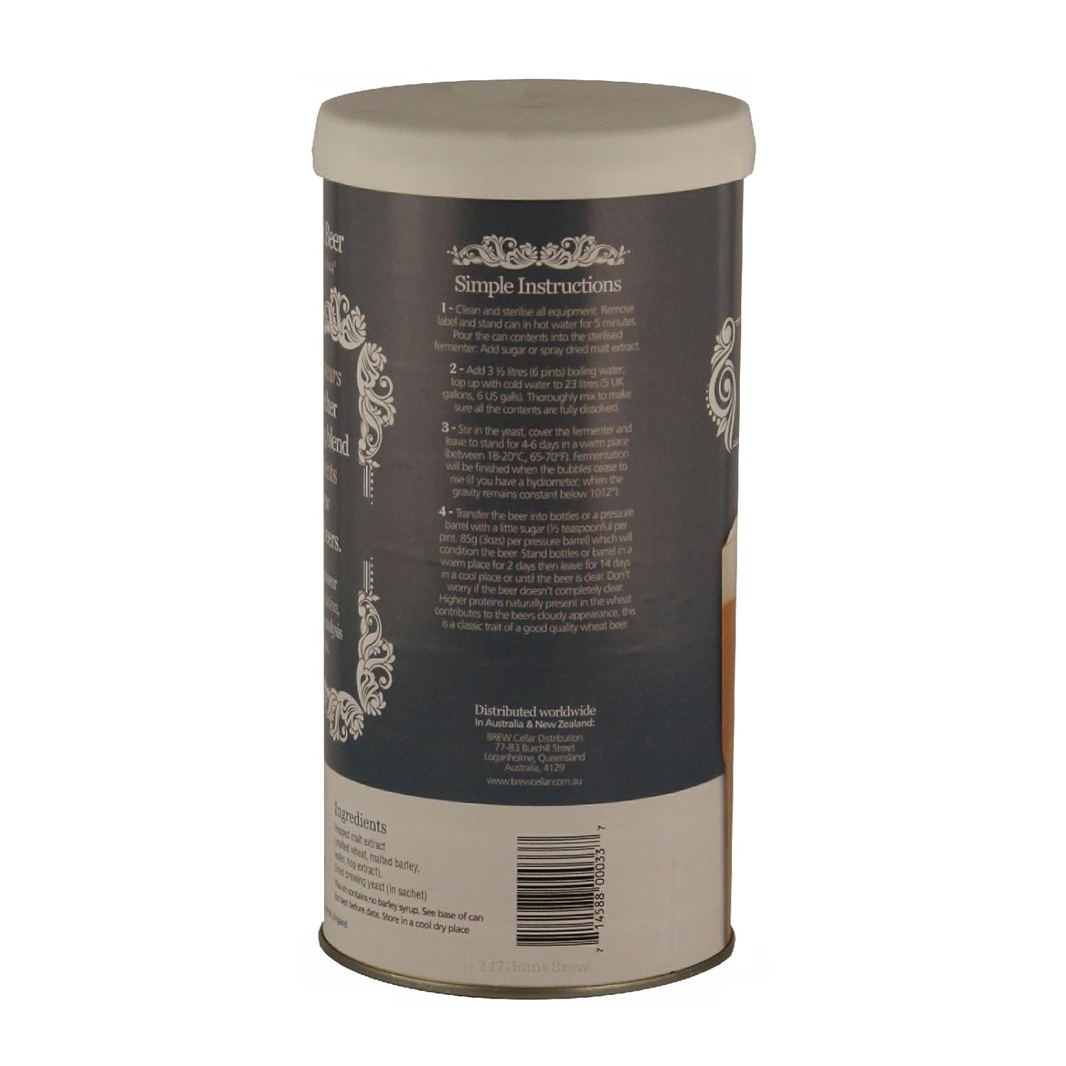 Muntons Connoisseurs Range 40 Pint Wheat Beer Kit, 1.8kg.