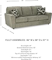 Vista 3 de Signature Design by Ashley Sofá Cascilla Casual, Gris Claro