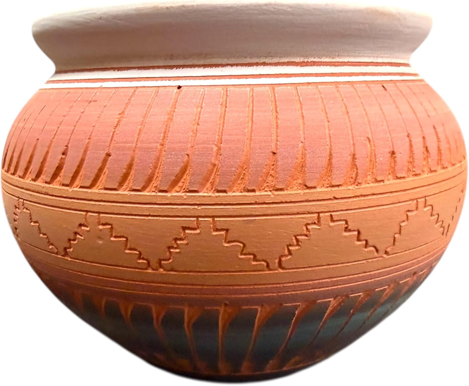 Handmade Native American Navajo Pottery Hand Painted Indian Southwest Home Decor Vase Michael Charlie (Multicolor 24)