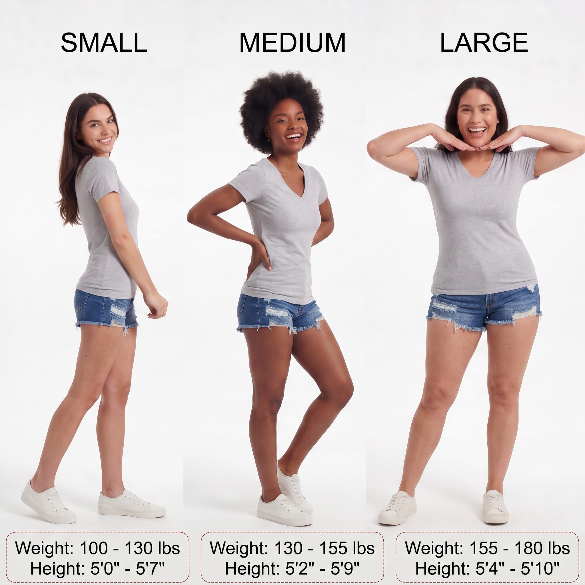 Emmalise T-shirt à manches courtes et col en V pour femme
