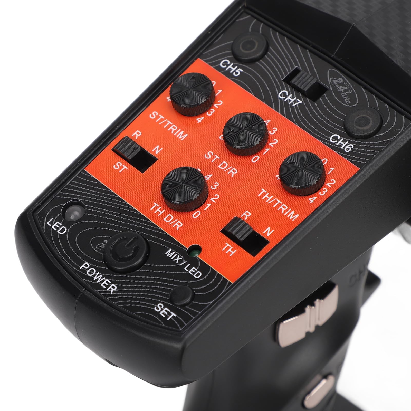 CHICIRIS a Distancia con Transmisor de Radio 2.4G 7CH, 7 Canales con Receptor para Barco de Coche RC, Tecnología de Salto de Frecuencia Control de Mezcla de Alerta de Bajo Voltaje