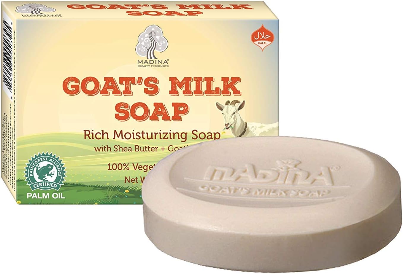 Goat Milk Natural Soap Skin Moisturizer Shea Butter Vitamin A C E Alkaline 1 Bar