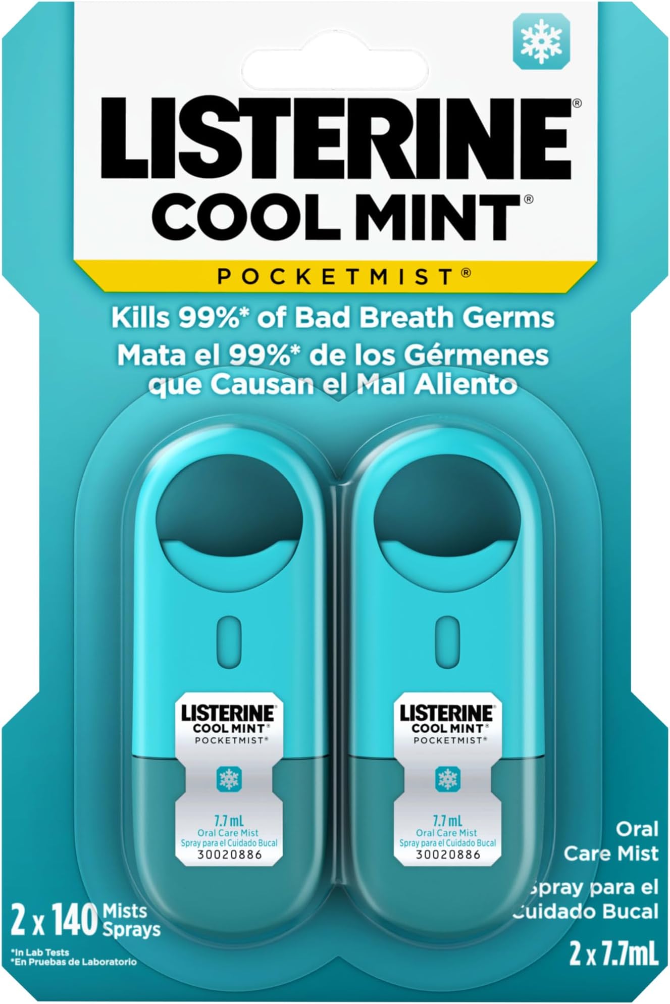 Listerine Pocketmist Cool Mint, 2 Count
