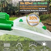 Vista 5 de Kit de Red de Malla de Jardín LANEVAN, Aros de Invernadero de Fibra de Vidrio Super Flexibles con Barrera de Plagas Ultra Fina para Camas Elevadas