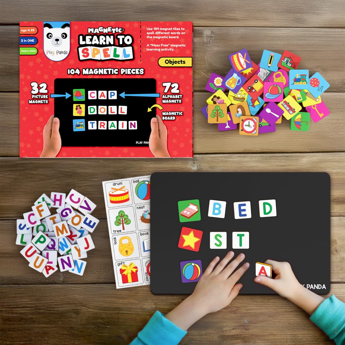 Play Panda Magnetic Puzzle Set - Kids Brain Booster -2
