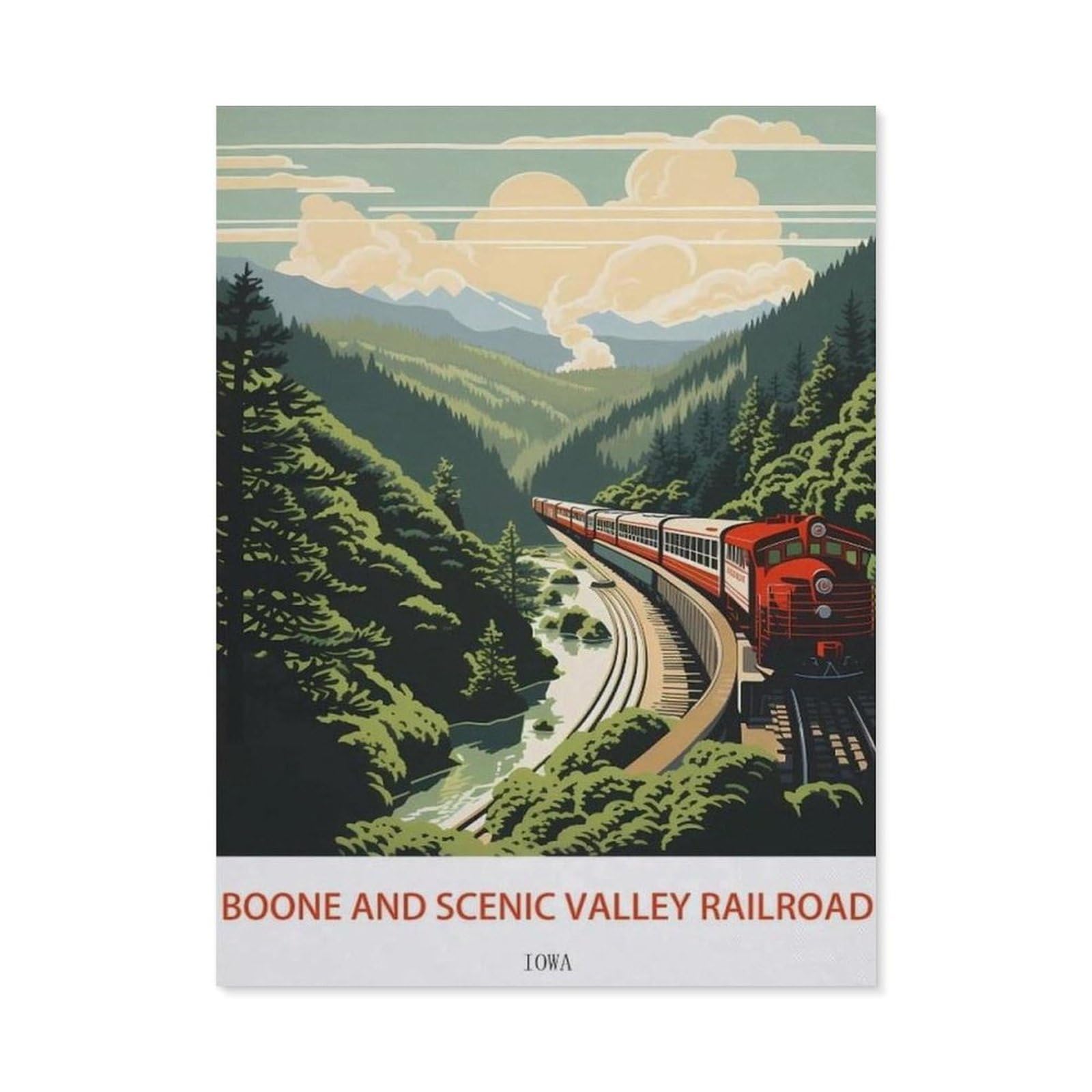 BEAYODKP Diamond Painting，Boone and Scenic Valley Railroad Iowa ， Train