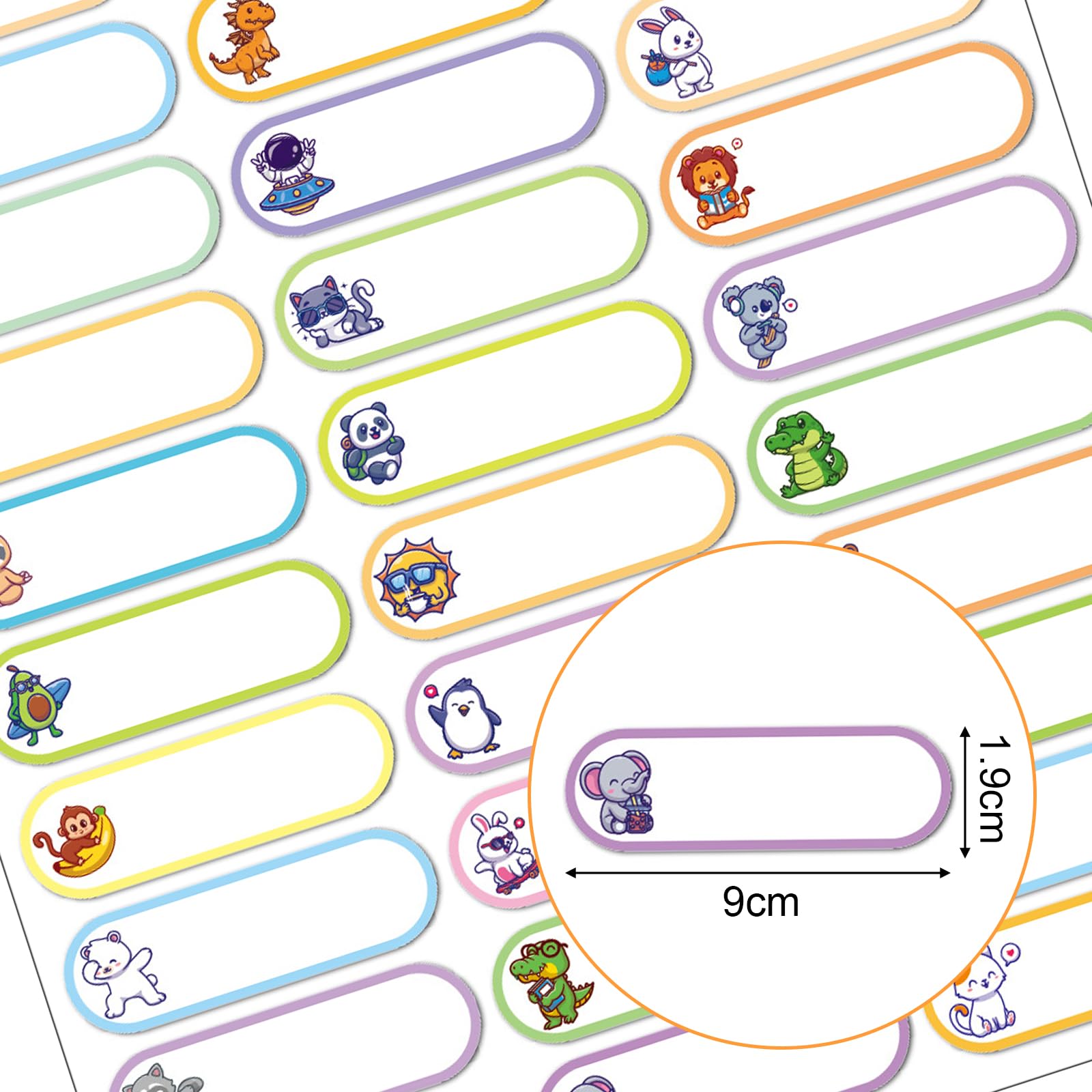 Central 23 - Etiquetas Con Nombre De Arco Iris Para Preescolar En El Aula – 60 Etiquetas De Colores Para Niños, Etiquetas De Regalo Para Regalos, Lindas Etiquetas De Carpeta De Archivos