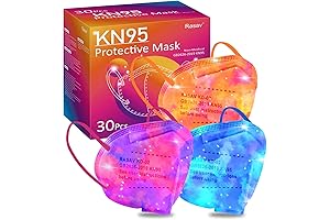 30-Pack Colorful KN95 Face Masks: Premium Protection with Style