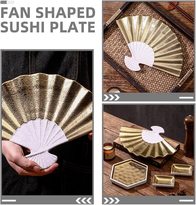 Plato de sushi con forma de abanico 32 cm miniatura 7