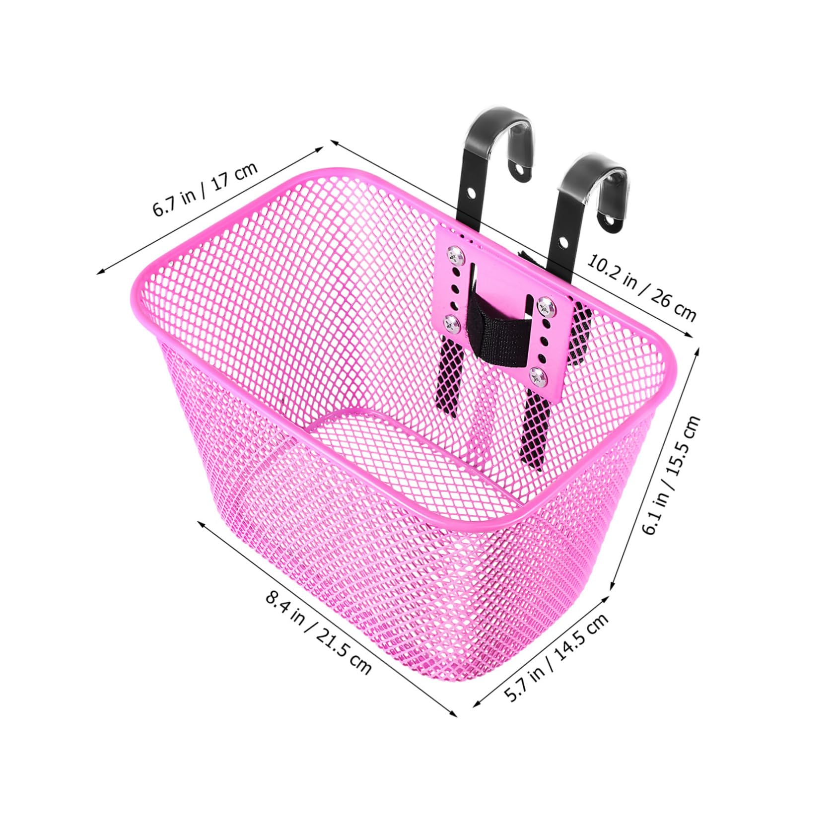 HEMOTON Front Handlebar Bike Basket for Women Stylish Square Mesh Container with Quick Release Hook for Daily Riding and Shopping for Bikes and Essentials Storage