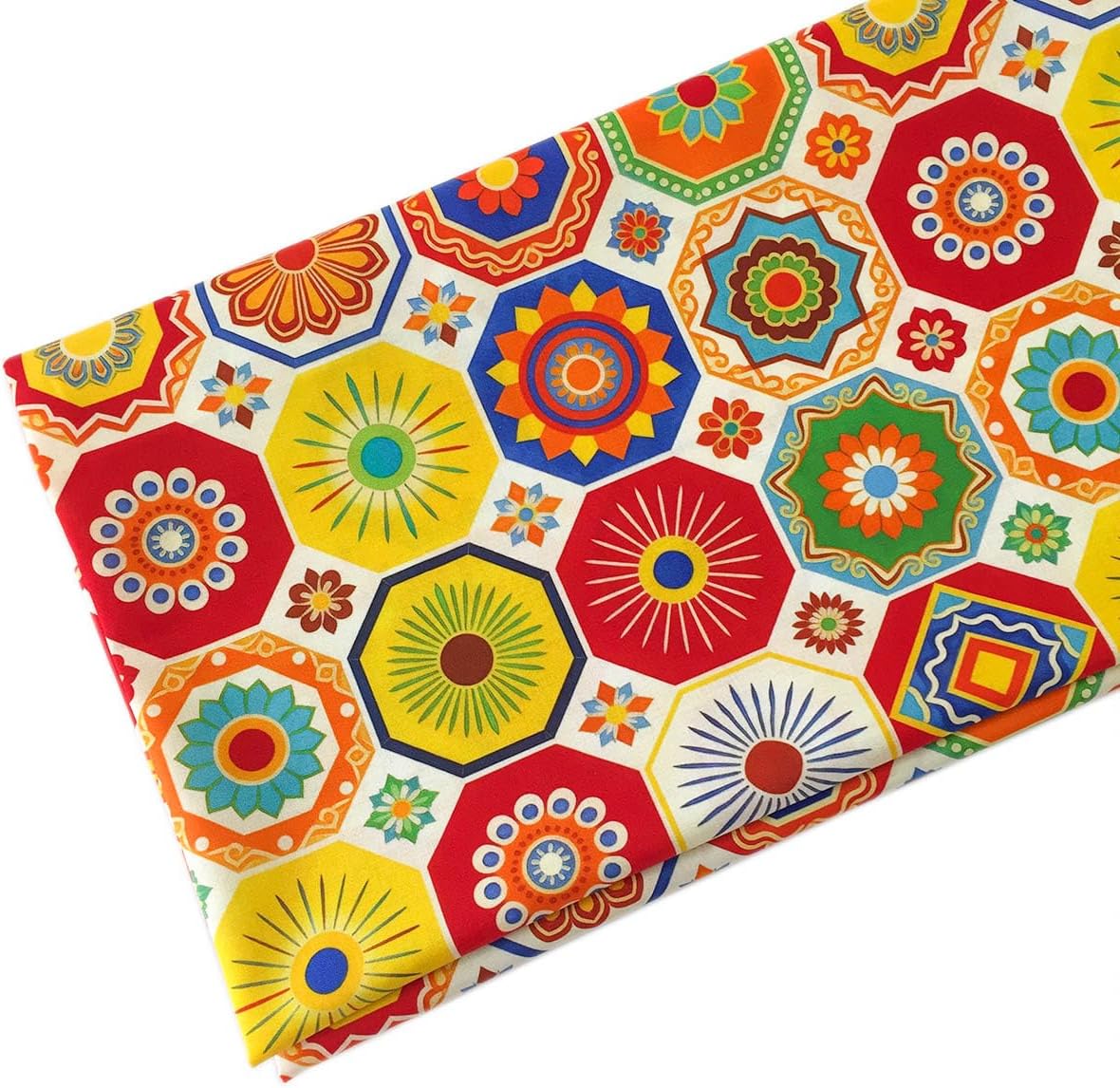 Tonisnono Cotton Fabric by The Yard Countryside Floral Fabirc Precutsfor Quilting, Sewing DIY, Craft Projects & More (2 Yards, Pattern 5020-2)