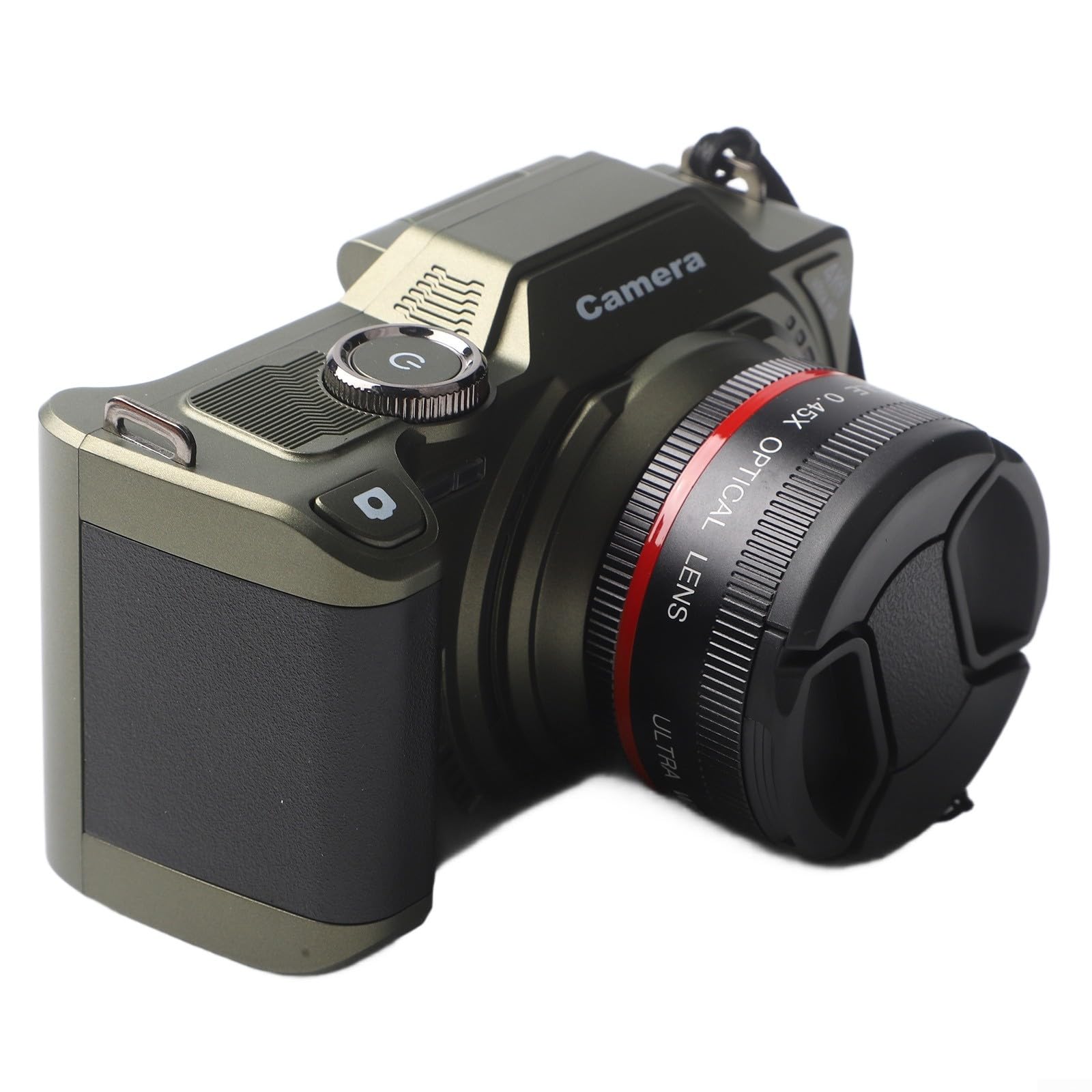Fotocamera digitale 4K con sensore da 64 MP e zoom 18x, videocorder HD con schermo flip da 3 pollici con WiFi per fotografia, vlogging, viaggi, bianco (verde)
