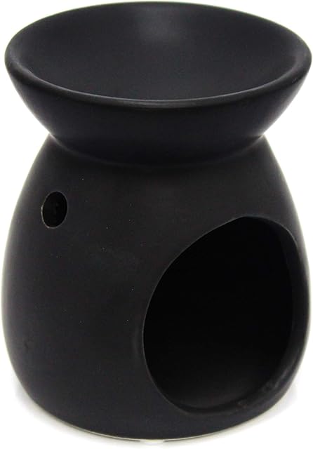 Carousel Home Ceramic Tealight Candle Holder Essential Oil Burner ~ Black