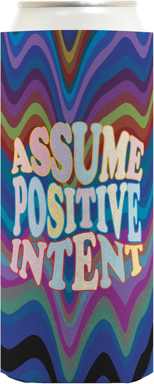 Inspirational Gifts For Women Assume Positive Intent 12-Pack Ultra Slim Can Thermocoolers