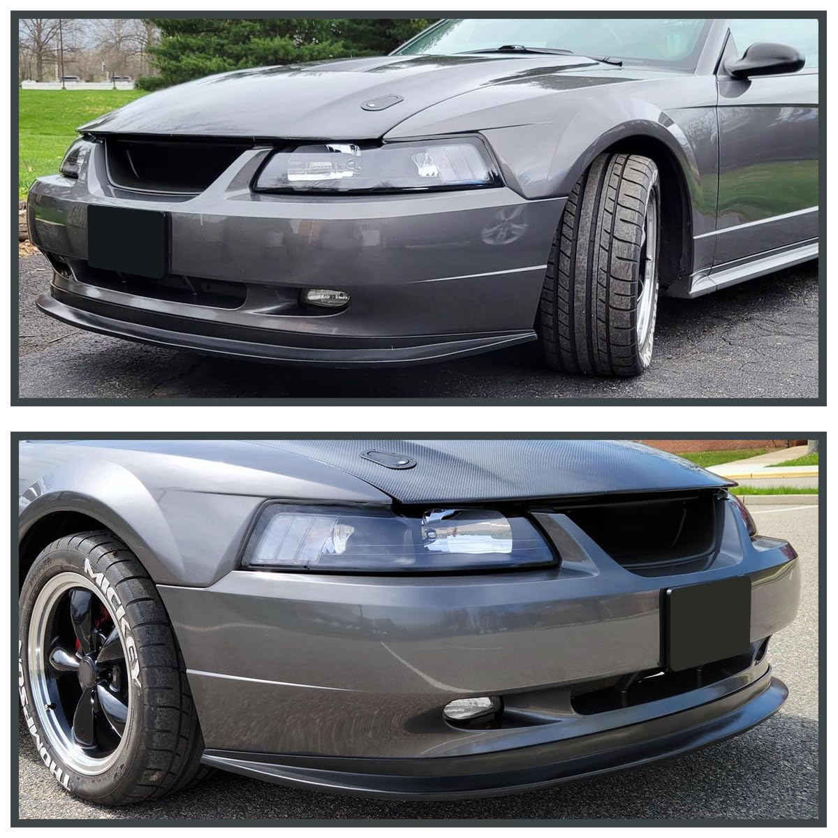 Spec-D Tuning Clear Driving Fog Lights + Bulbs + Switch Compatible with 1999-2004 Ford Mustang GT Models L+R Pair Assembly
