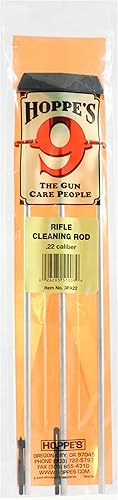 Hoppe's Barra de aluminio de limpieza de pistola n. 9, rifle de calibre .22