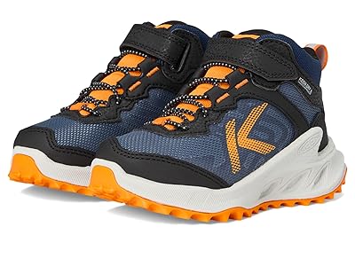 KEEN Kids Zionic Mid Height Waterproof All Terrain Easy On Hiking Boots (Toddler/Little Kid) Kids Shoes Naval Academy/Bright Marigold
