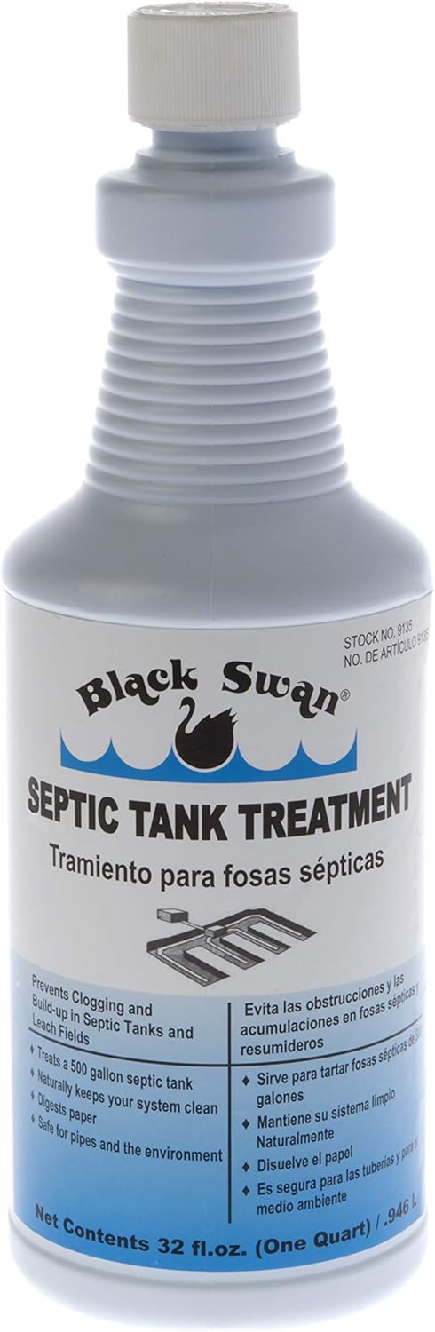 FixtureDisplays® Septic Tank Treatment 1 qt. Each 09135-BLACKSWAN-1PK-NPF