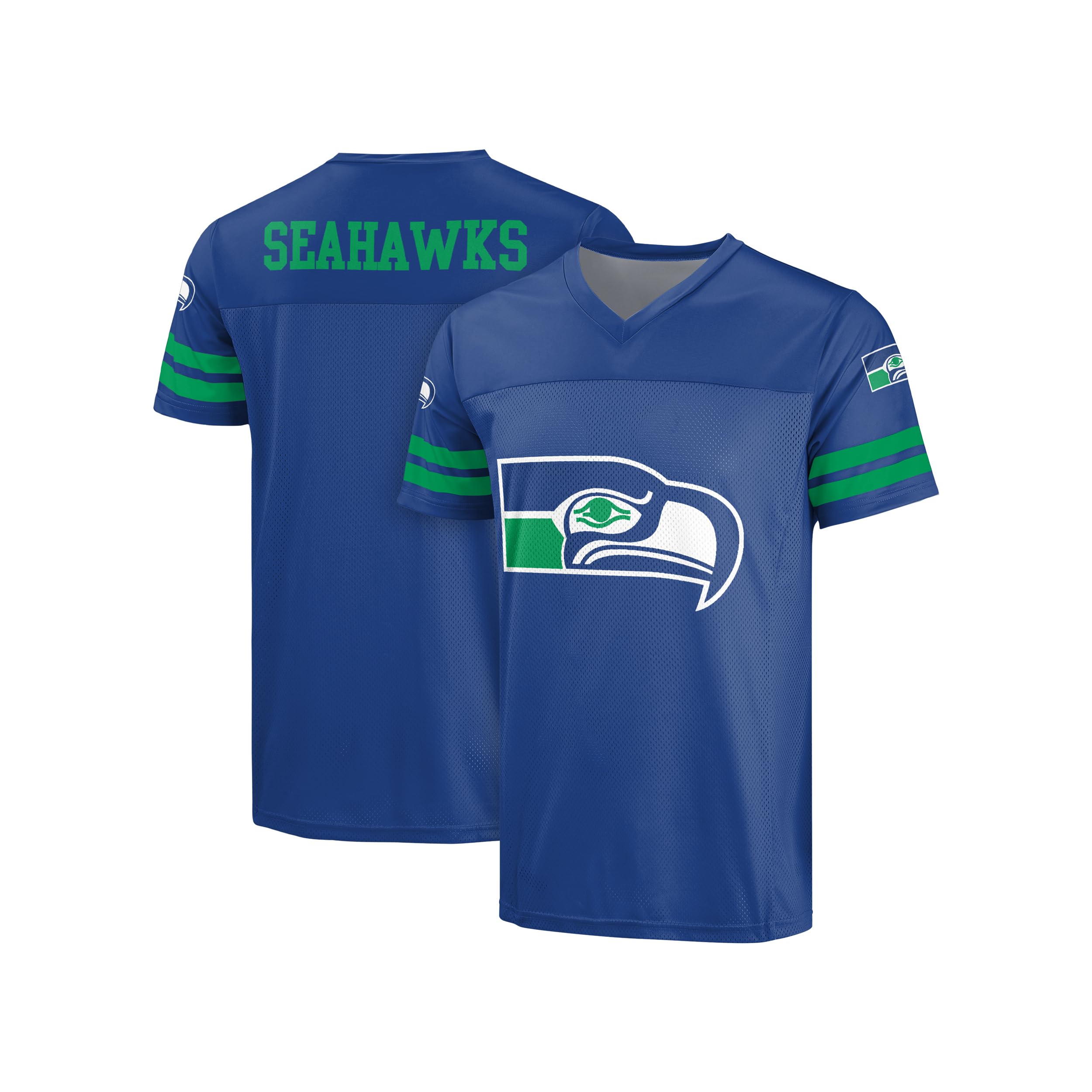 FOCO NFL Men's Officially Licensed Throwback Retro Primary Logo Game Day Football Jersey — image 1