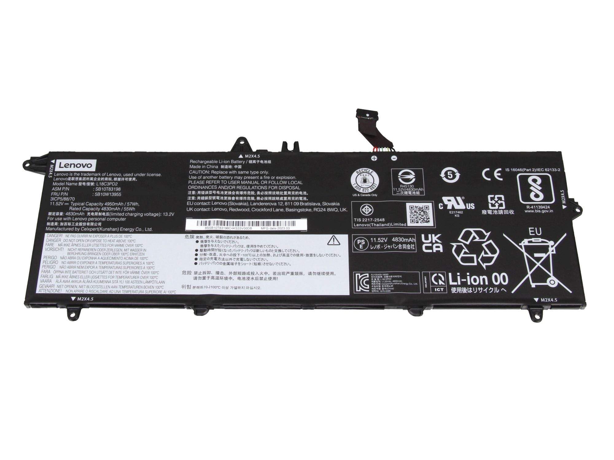 Battery 3c. 57Wh Li-ion SMP