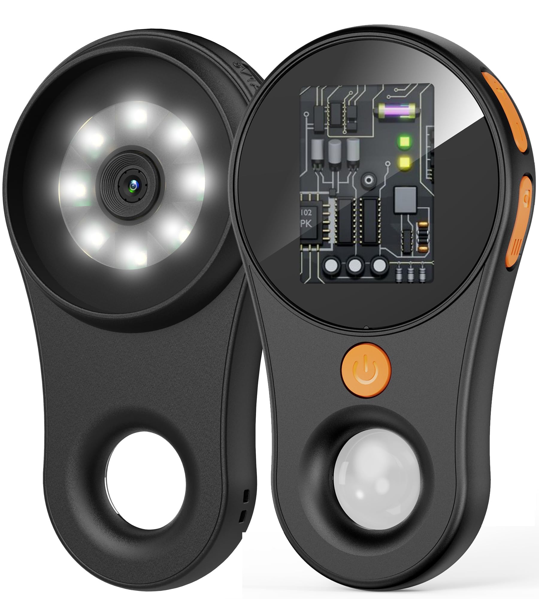 KASTWAVE Macro Digital Microscope, Fixed Focus, Portable Handheld Magnifying Glass with 2.0 Inch Color Screen, 200w Pixel, 500x Magnification, 8 LEDs, Rechargeable Battery, Windows, Mac OS