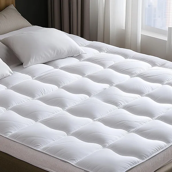 Memory Foam Mattress Topper Full – 2inch, Pressure-Relieving Bed Topper with Secure Strap Design for Back Pain, Soft and Supportive, Shredded Memory Foam