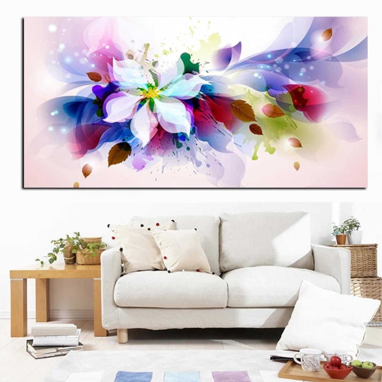 Affiches fleurs aquarelle 3D image murale pour décorer un grand mur - 8