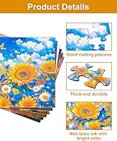 Vista 4 de 6 Pack 48 Large Piece Jigsaw Puzzles for Seniors Alzheimer Products for Elderly Dementia Activities Memory Game for Patients in Nursing Home with