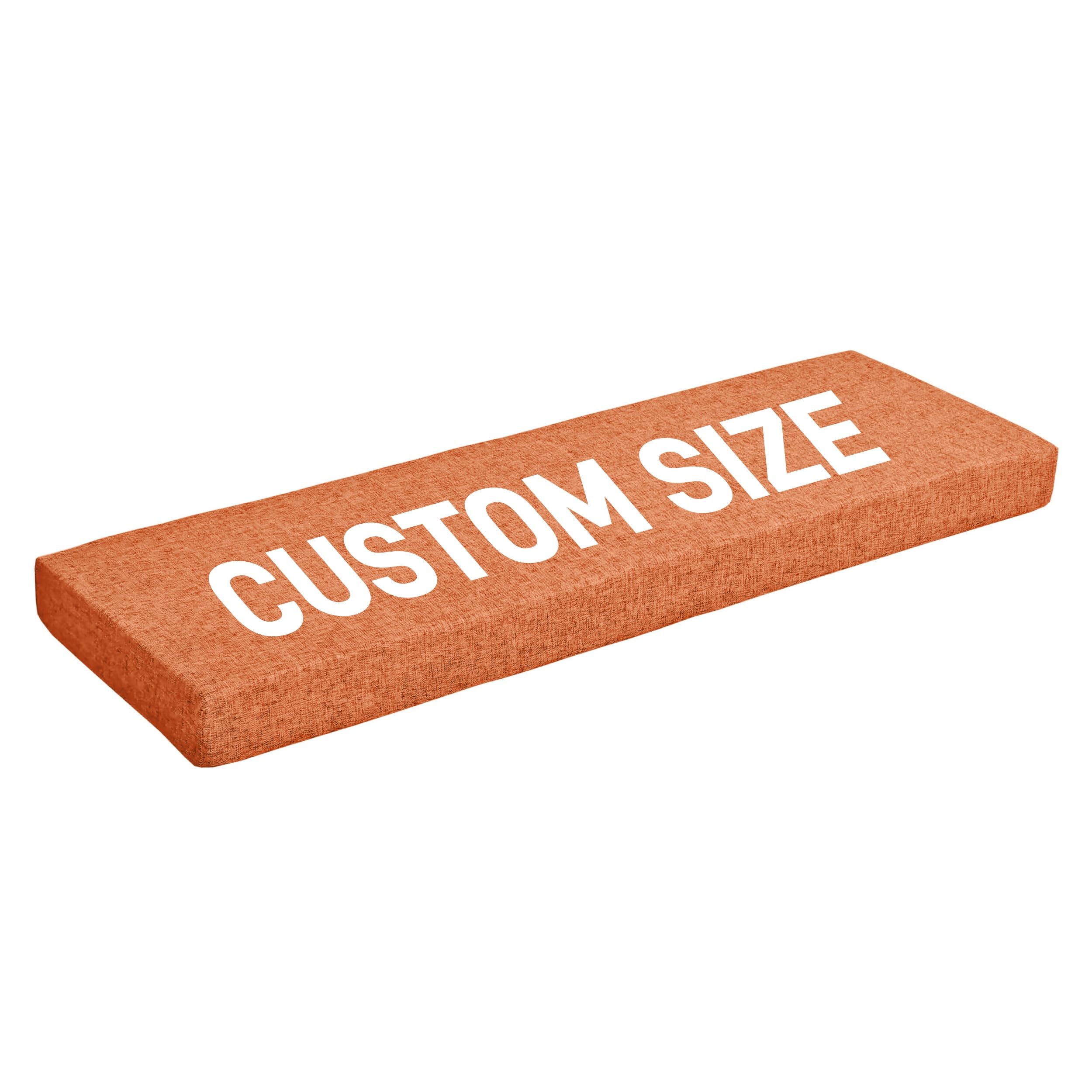 SINCERE Custom Size Bench Seat Cushion, Cut to Size Chair Pad Window Cushion Indoor, Made-to-Order Outdoor Garden Sofa Furniture Seating, Replacement RV Mattress pad