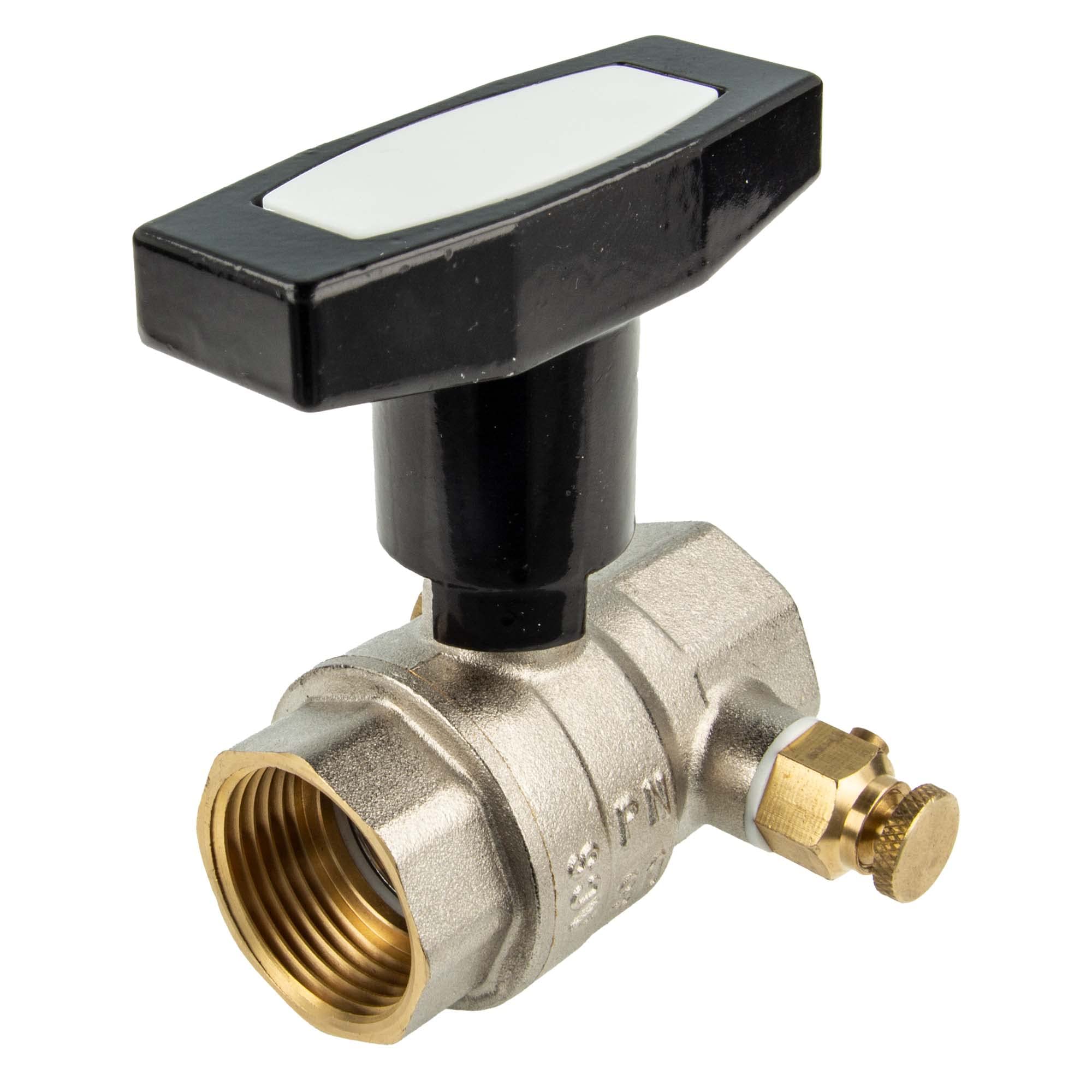 Kugelhahn 3/4″ IG/IG mit Entleerung Lechar v2, PN 16