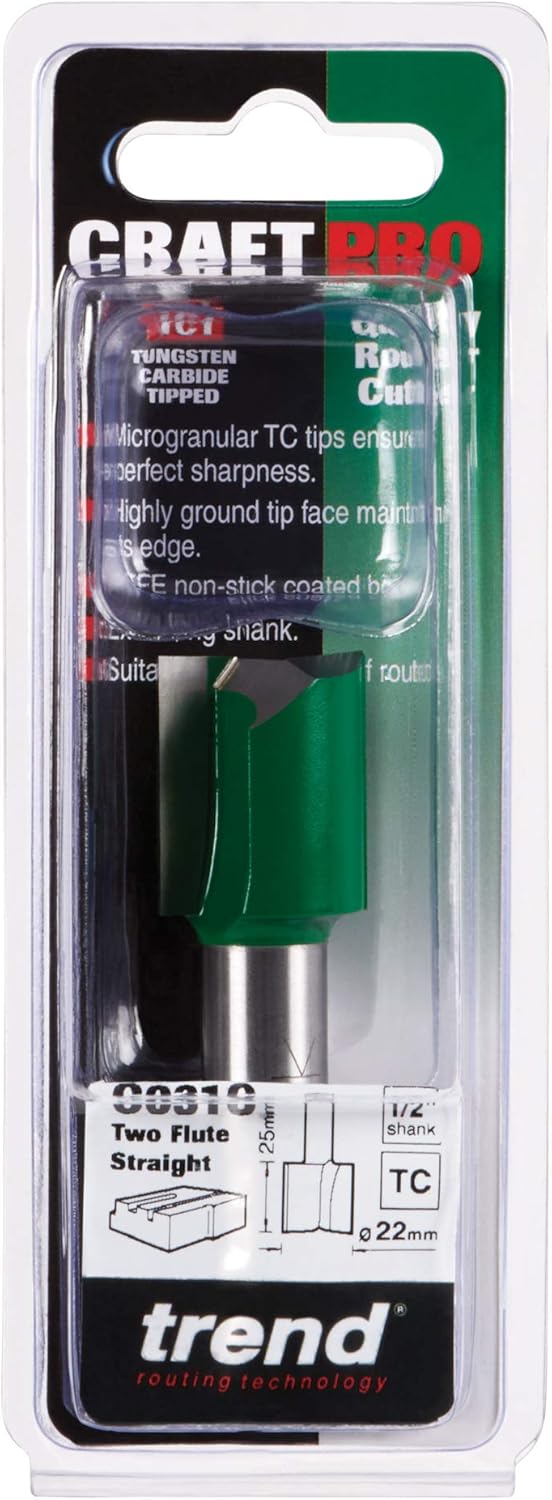 Trend C031CX1/2TC Router bit, Black