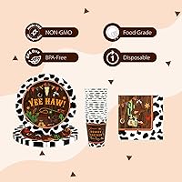 Vista 52 de Alice Tea Party Decorations - Baby Shower Paper Plates, Napkins, Cups & Straws for 24 Guests, 120 Pcs Disposable Party Dessert Dinnerware