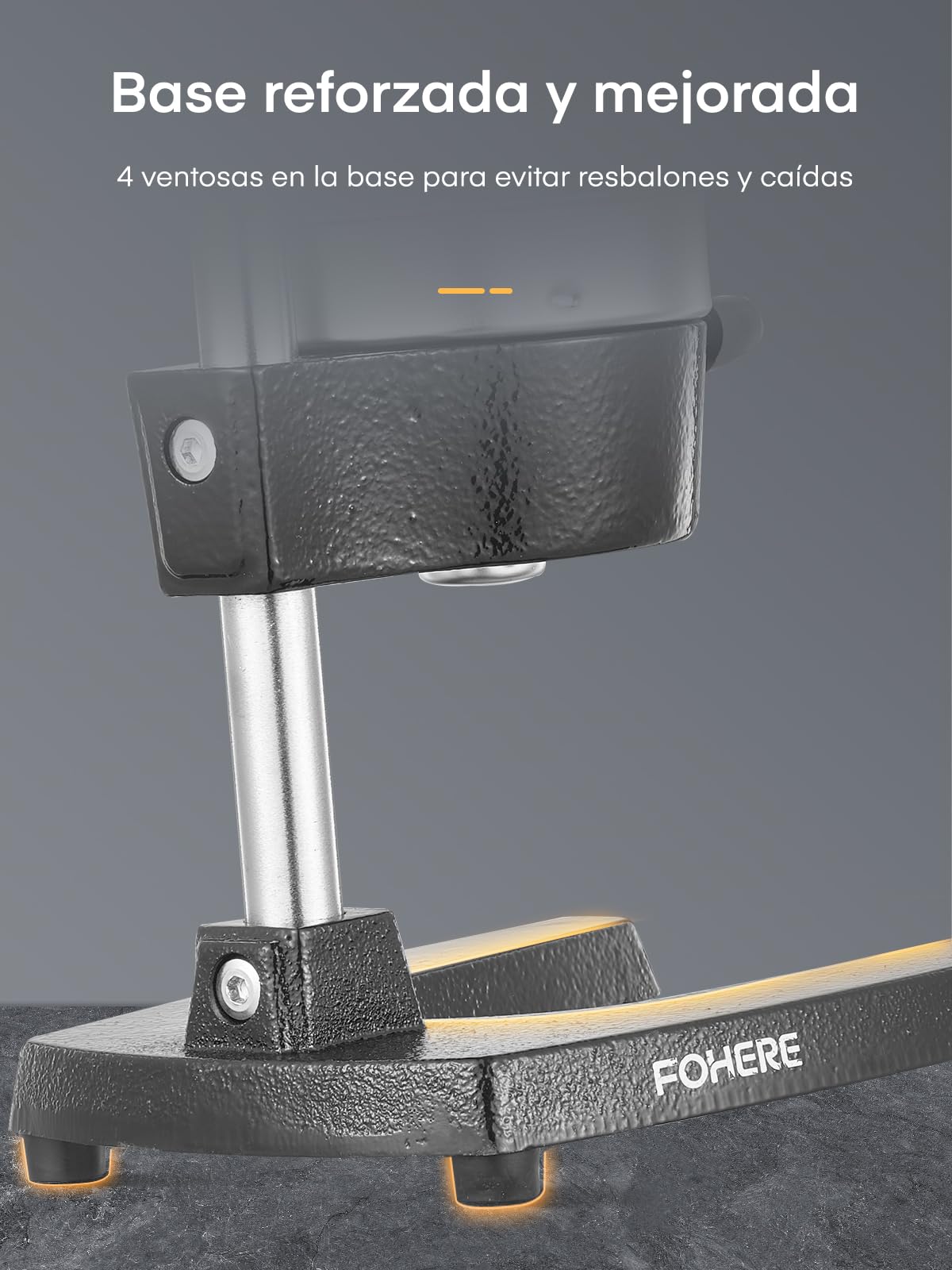 FOHERE Exprimidor Manual de Palanca de Hierro Fundido, Exprimidor de Limones, Naranjas y Granadas Profesional con Vaso de Acero Inoxidable de 400ml, Fácil de Limpiar