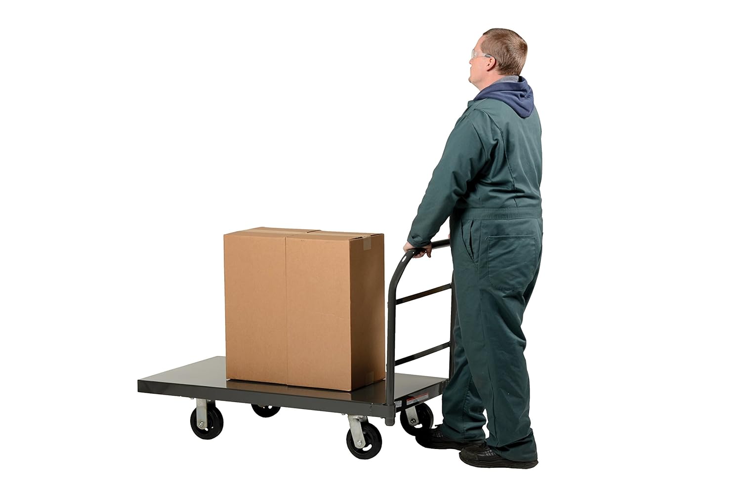 Vestil ECSPT-2448 Steel Platform Truck, 6" x 2" Rubber Caster, 2000 lbs Capacity, 48" Length x 24" Width x 11.8" Height Deck: Industrial & Scientific