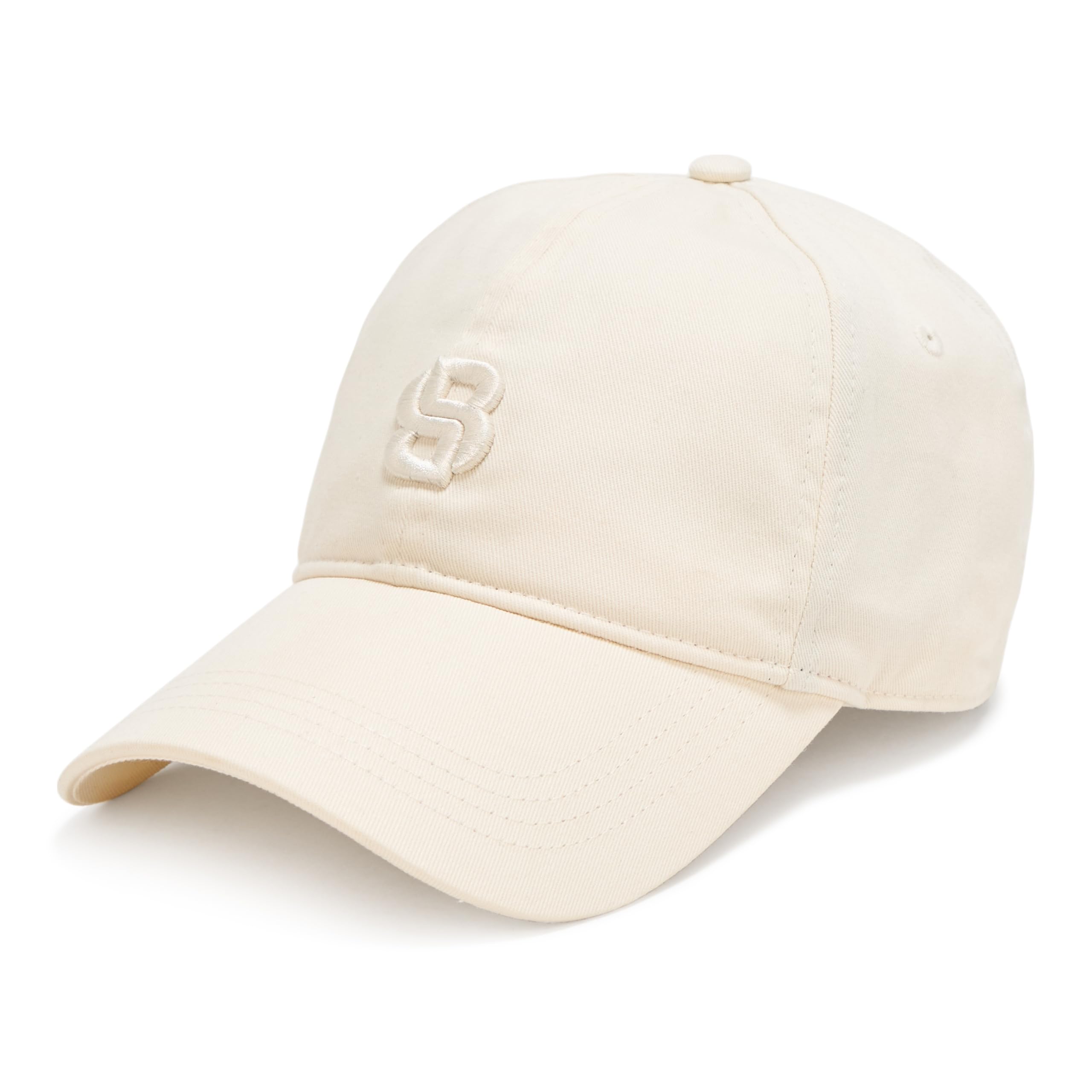 

                                                    BOSS, Double B Cotton Twill Cap, Gardenia White, O