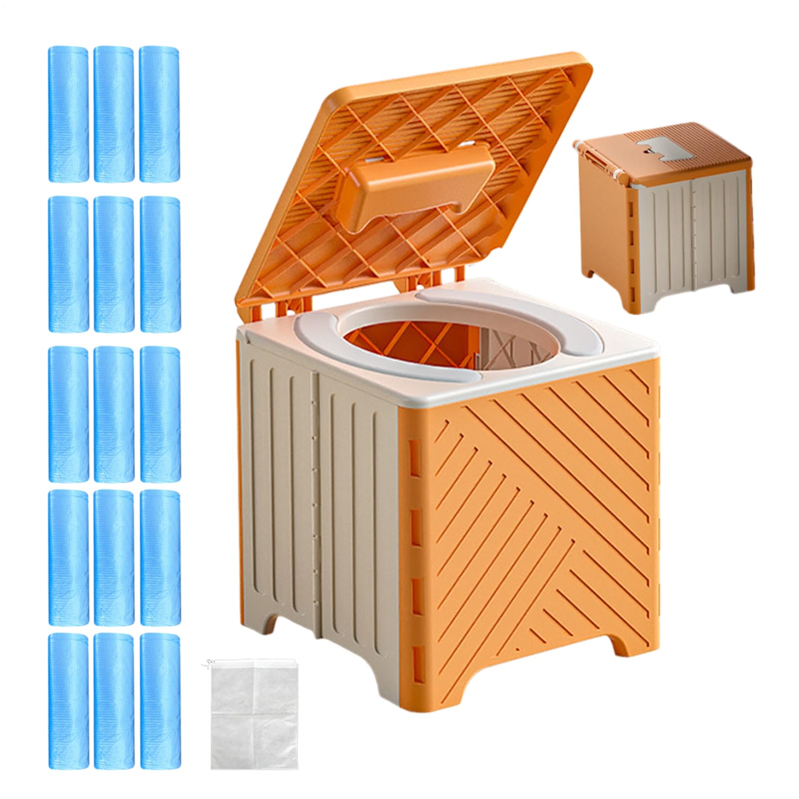 Toilettes portables camping pot pliable pour éviter les pannes sanitaires