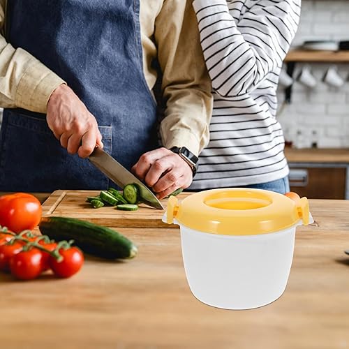 Miniatura 9 de Angoily Juego de ollas arroceras para microondas, portátil, de viaje, extraíble, antiadherente, utensilios de cocina para cocinar sopa, guisos de