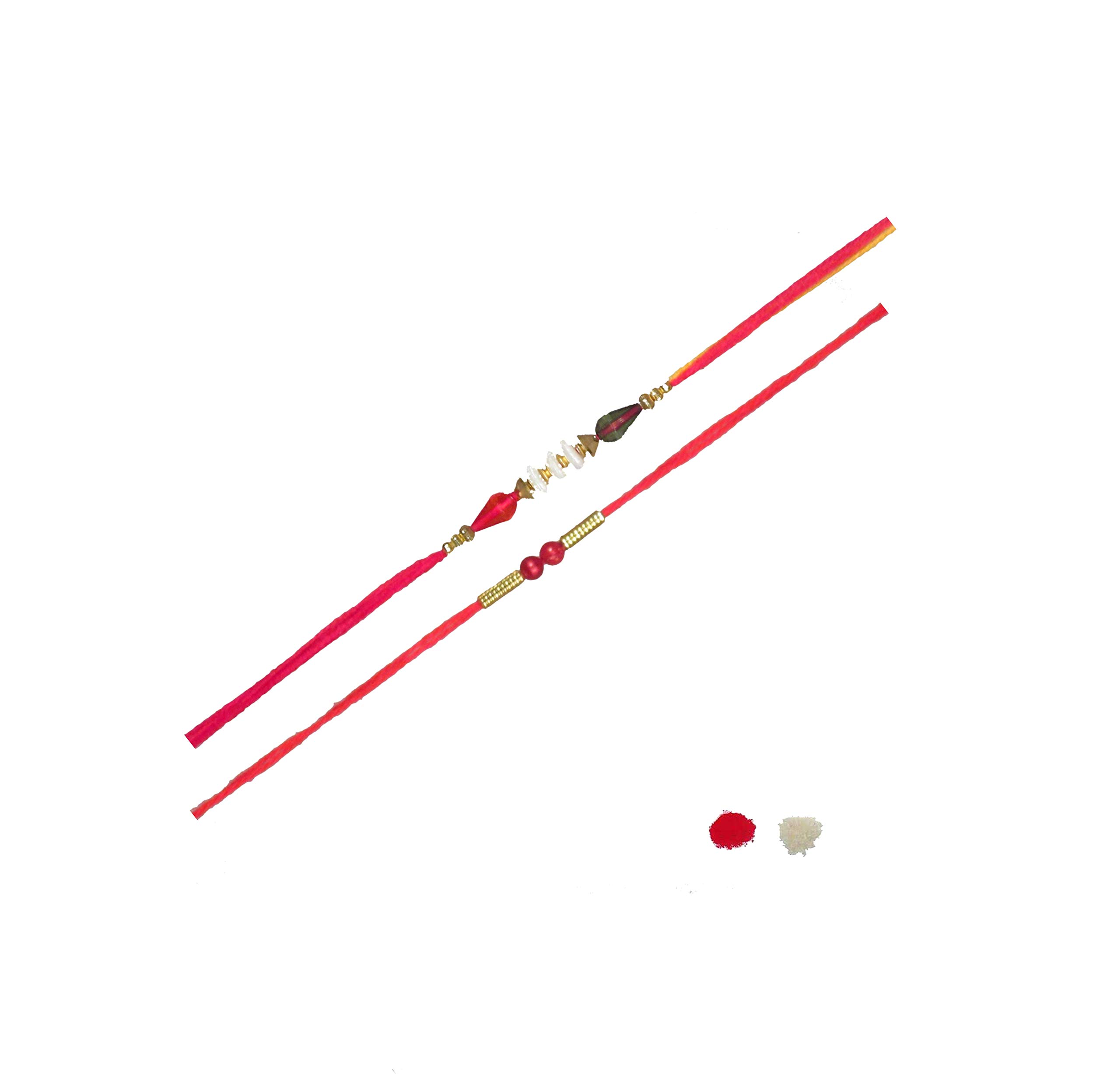 designer red bead rakhi combo for brother | rakhi for brother and bhabhi | rakhi set | rakhi (Pack of 2)-image-36