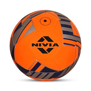 Nivia Blade Machine Stitched Football - Orange/Outer Material:PVC (Size: 3)