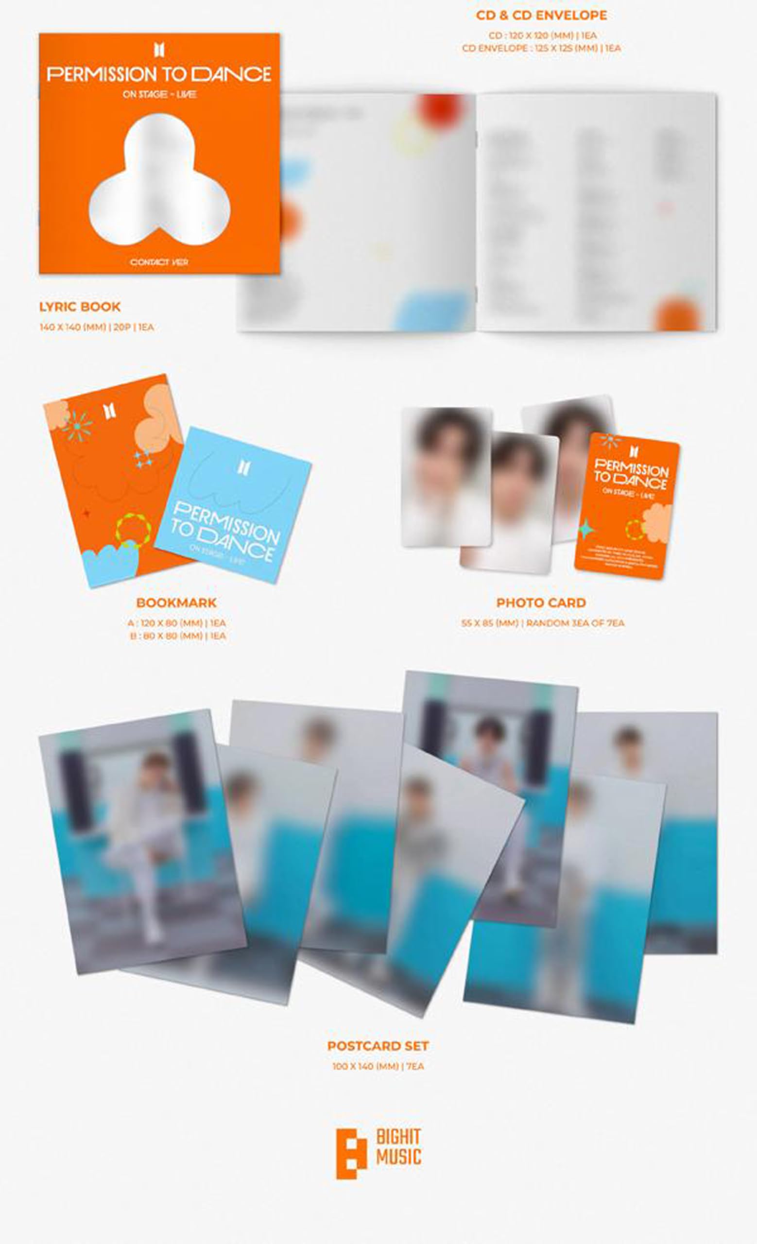 BTS Permission to Dance on Stage Album (LIVE - 2 Ver. Set