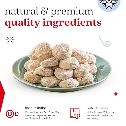 Miniatura 7 de David's Cookies Happy Holidays - Lata de galletas de mantequilla y nueces, galletas suaves con nueces crujientes, cesta de regalo de postre gourmet