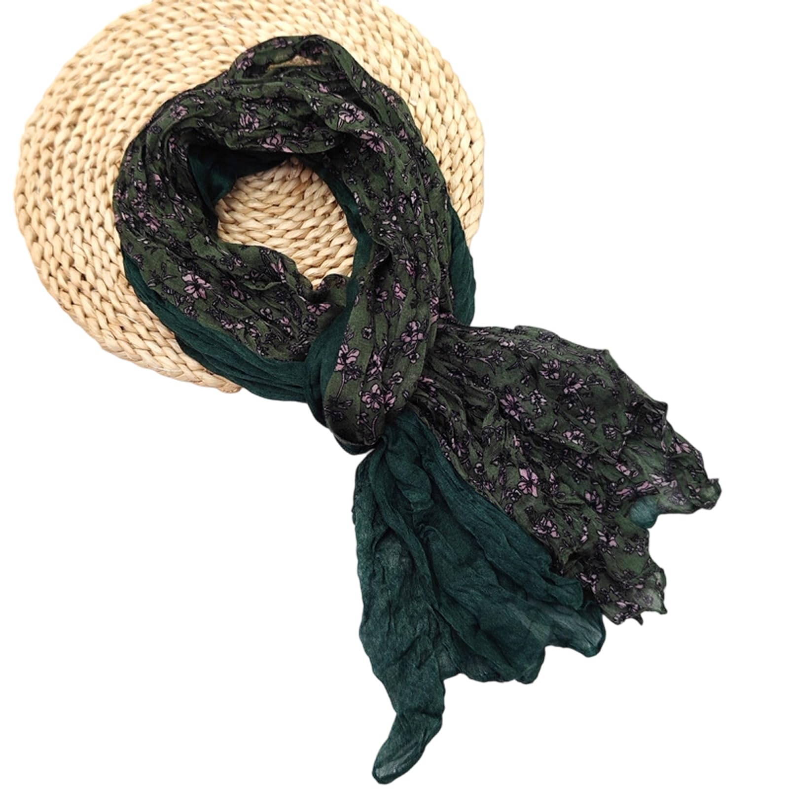 MICFENY Stylish Pleated Scarf Soft Wrinkles Texture Unisex Neck Accessory For Cold Weather Casual Formal Occasion Dressingup