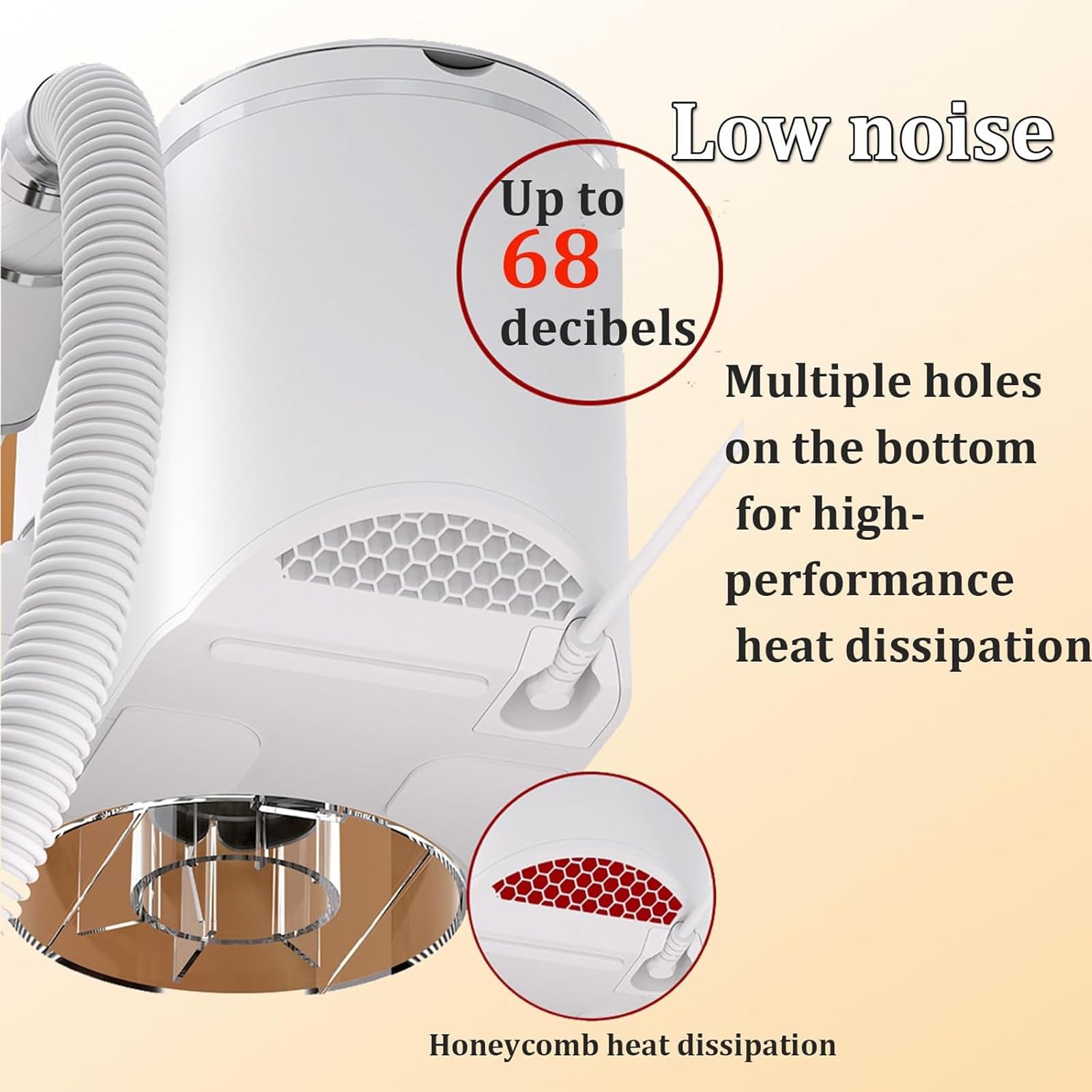 Aspirateur De Poussière D'ongles Professionnel 2 en 1 avec Ponceuse Intégrée, Silencieux, Plusieurs Modes De Fonctionnement, Aspiration Puissante, Idéal pour La Manucure Et Les Salons