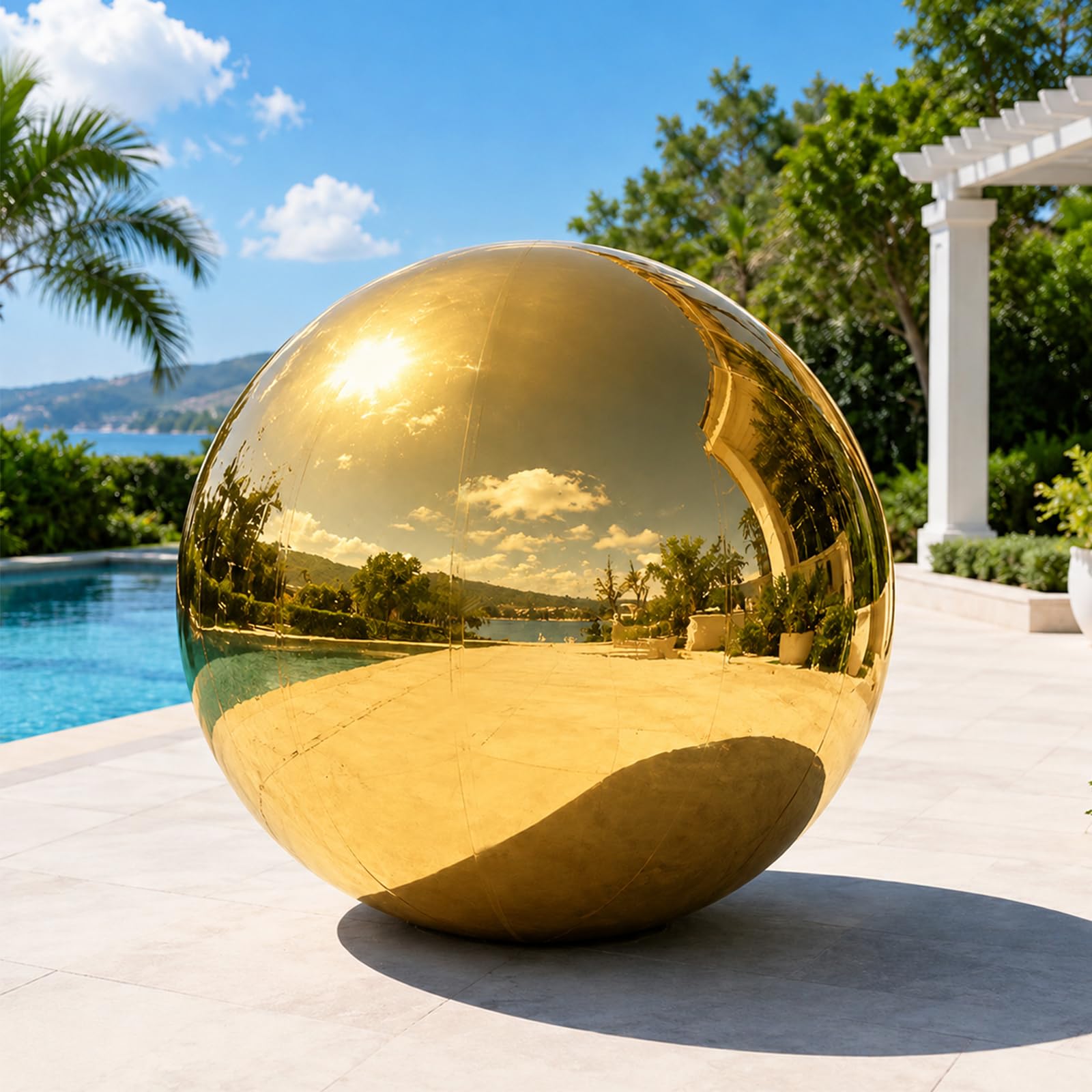 Photo 1 of VEBESYET Gold Giant Inflatable Mirror Ball Balloon (1m)