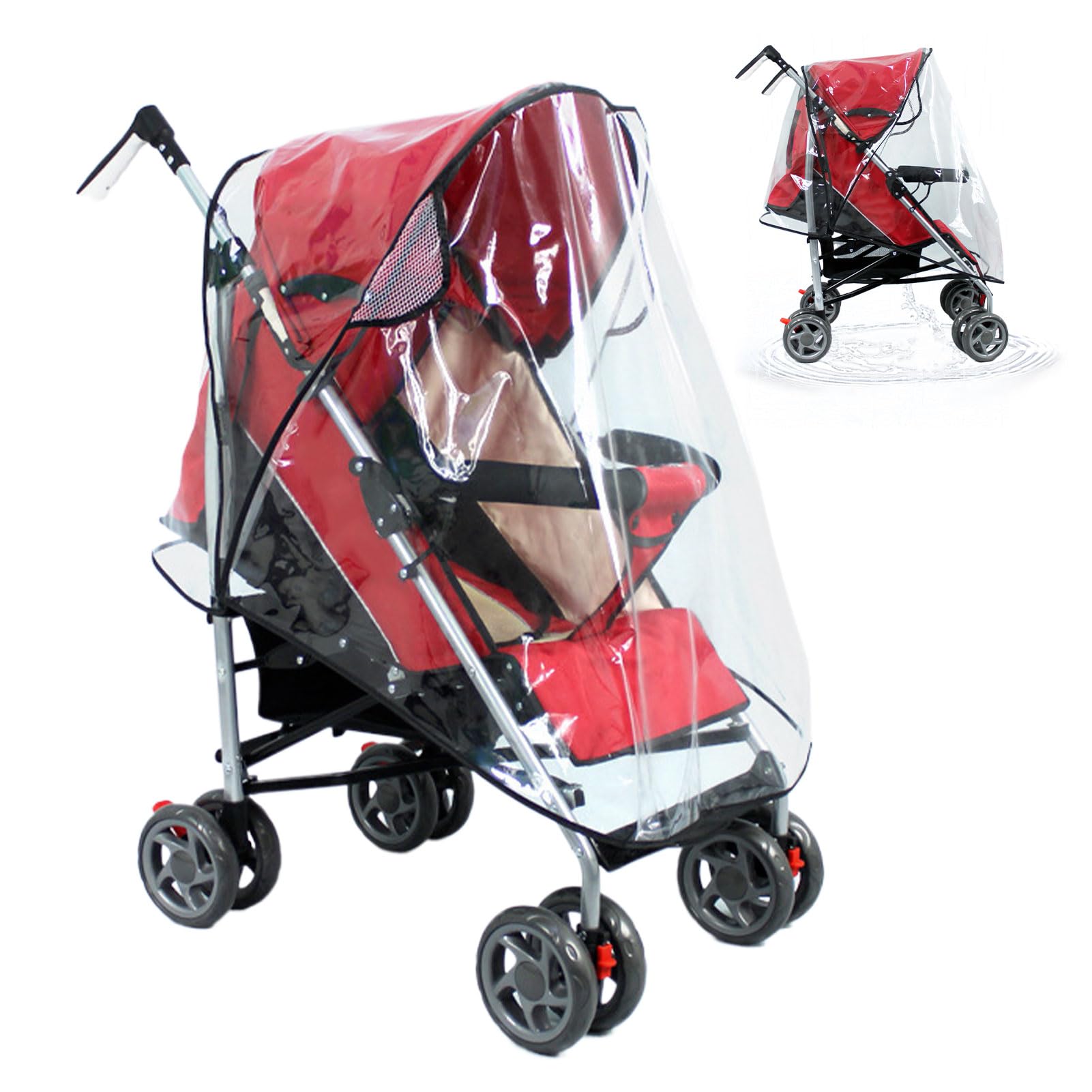Universal Rain Cover for Stroller,Universal Rain Cover for Pushchair and Stroller Protect from Sun and Snow