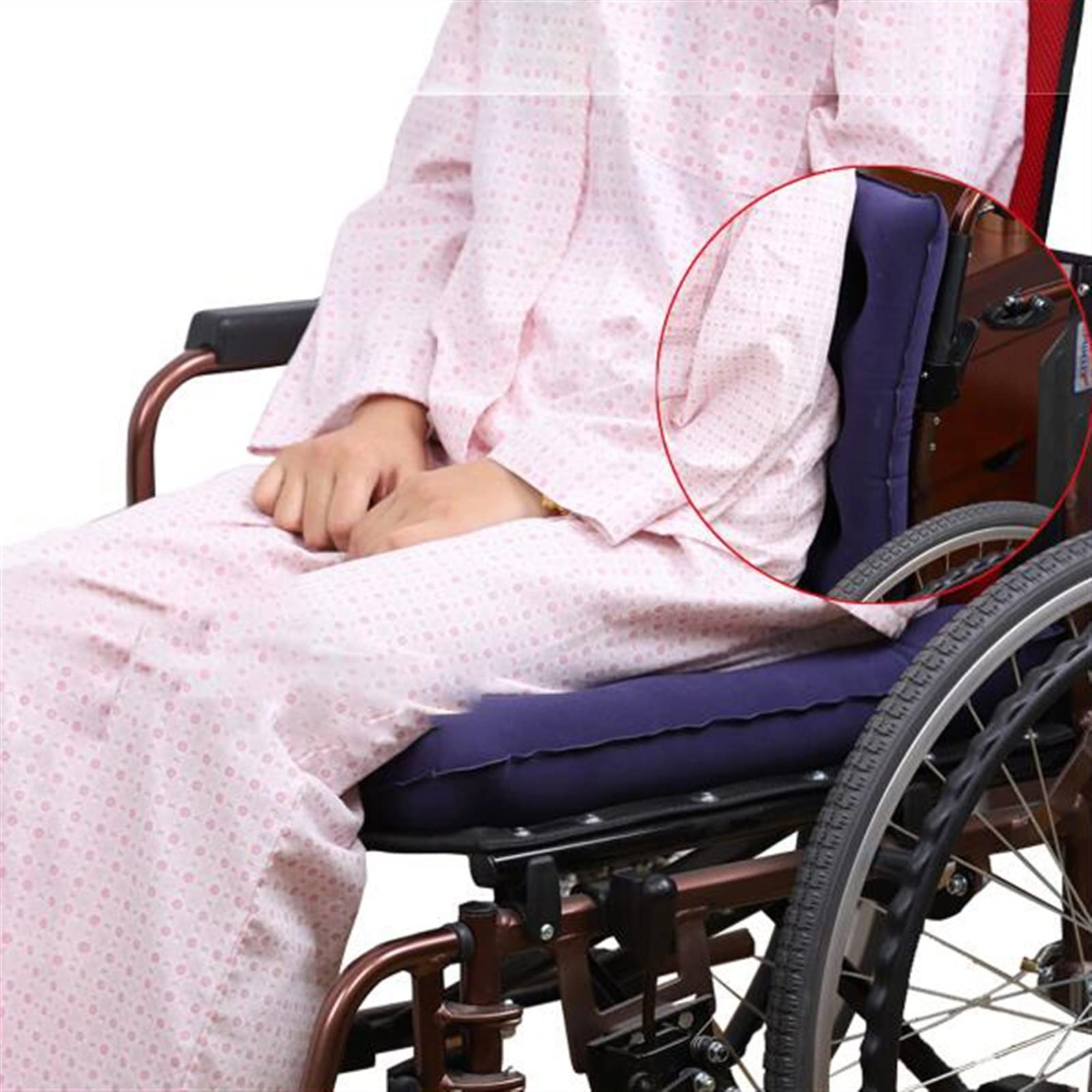 Cojín Inflable para Silla de Ruedas, colchón de Aire médico con Bomba de Aire para úlceras por presión.