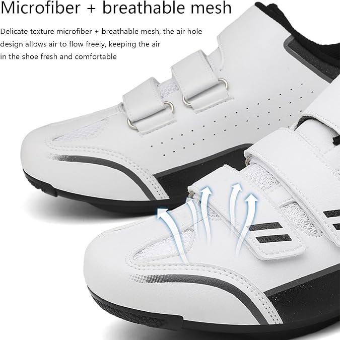 Cycling Shoes Mens Road Bike Riding Shoes Compatible with Peloton SPD ARC Look Delta Cleats Spin Bicycle Bikes Indoor Outdoor