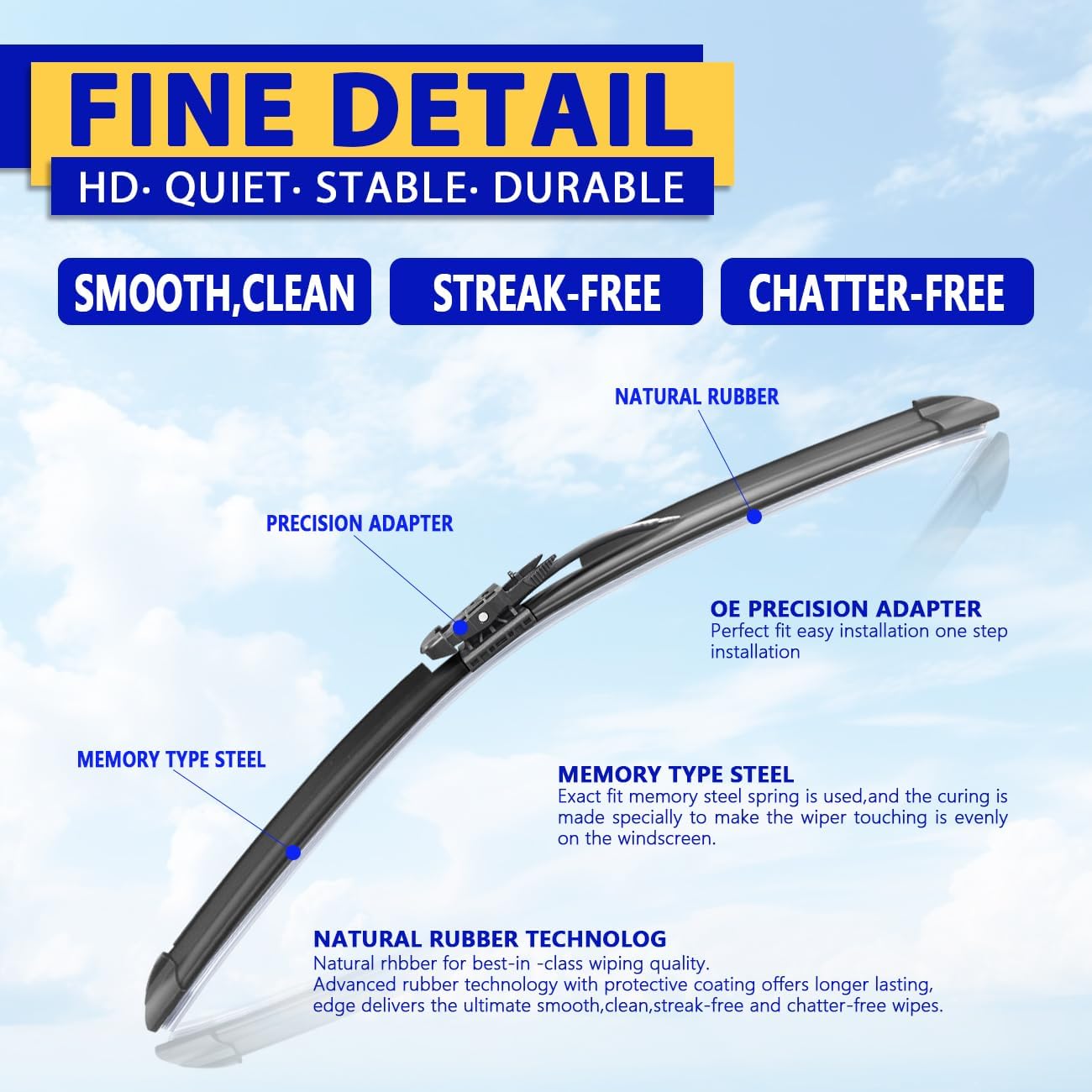 Wiper Blades for Tesla Model X, 28" + 18"(Pack of 2) Windshield Wipers with Integrated Washing, Automotive Replacement Front Windshield Wiper Blades for My Car, All-Seasons Applicable