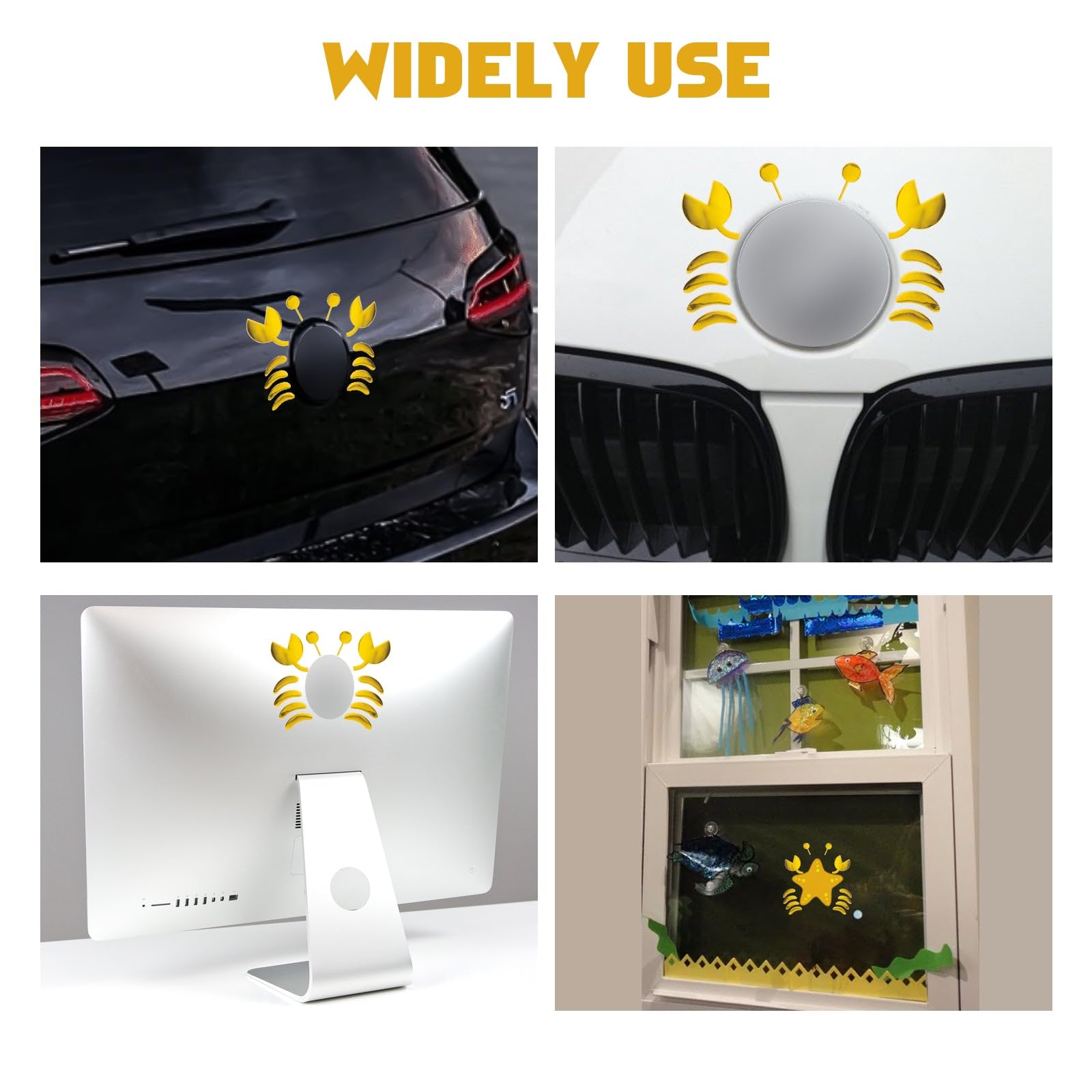 Amazon.com: x xotic tech 3PCS 3D PVC Crab Style Sticker, Auto Car