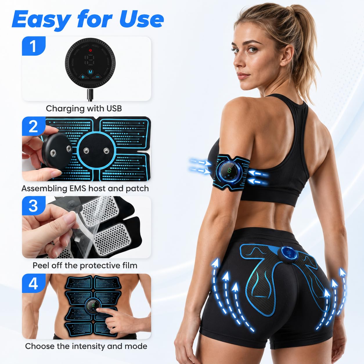 Portable Home Fitness Muscle Stimulator, Abs Booty Trainer for Full Body — Amazon image 5